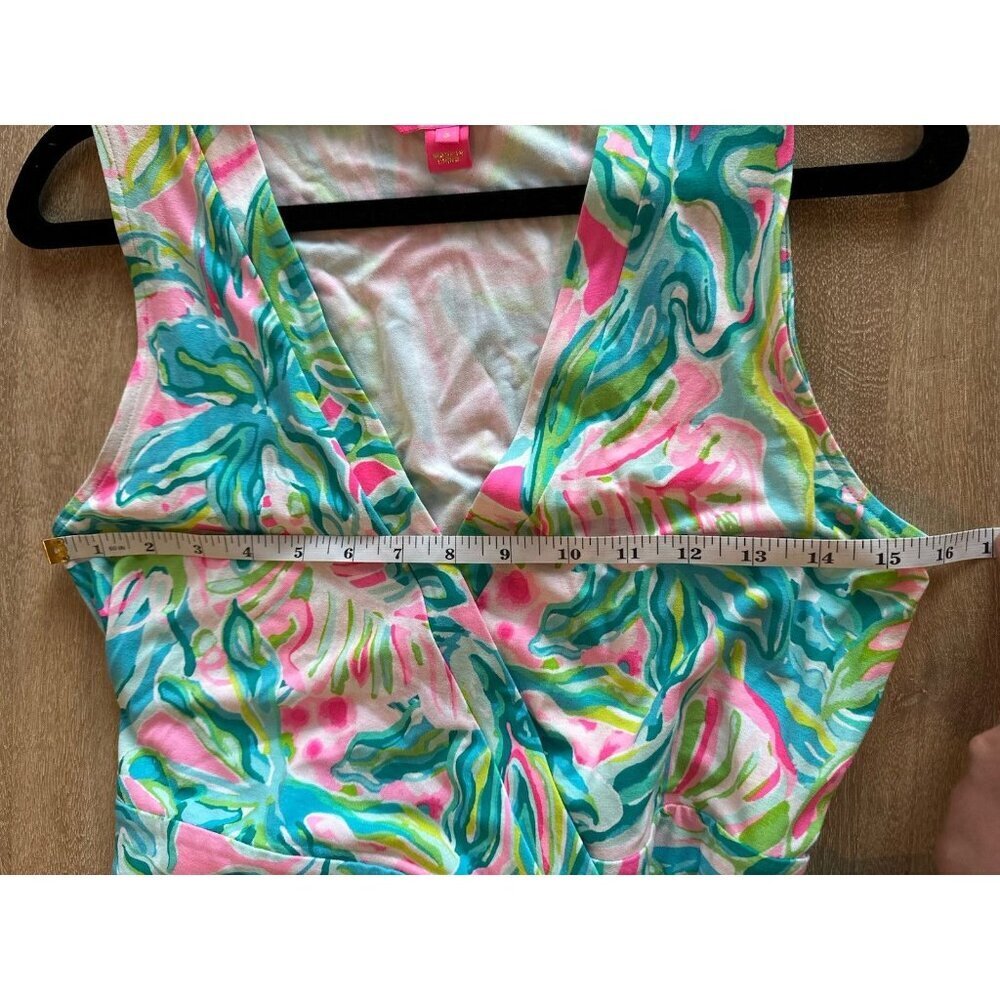 Lilly Pulitzer Rilla Romper One in a Melon Wrap Dress Size Small Mini Resortwear - Picture 6 of 8